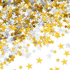 Star Confetti Glitter 60g Gold Silver 10mm 6mm Metallic Foil Party Decor