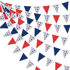 32Ft Nautical Party Decorations Red Blue White Nautical Themed Fabric Banner …