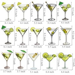 Martini Party Decoration Martini Centerpiece Sticks Martini Cocktail Cups The…