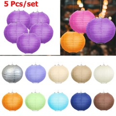 5 Pcs Paper Lantern Lamp Shade Decoration Wedding Birthday Party Festival 12″