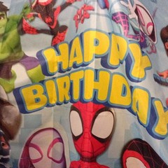 Marvel Comic Book Heroes Party Backdrop Birthday Decoration Spider-Man Hulk