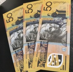 3 X Realistic Fifty Dollars $50 Prop Movie Prop Games Prank x 3