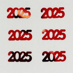 Confetti Year 2025 Red Table Scatter Party Celebration Pack #7645 QS0