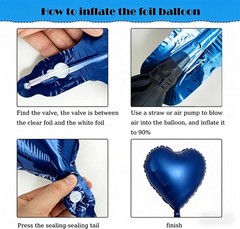 Black and Blue Decorations for Men, Black 21 balloon number, Black Happy Ball…