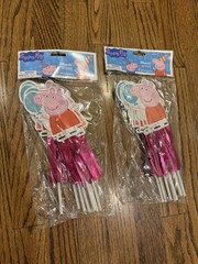 2 NEW packs PEPPA PIG birthday party wands 8 ct each party favors