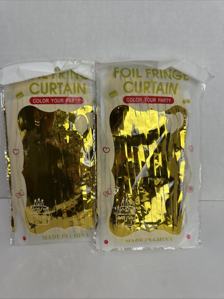 Happy Birthday Decorations Gold Fringe Curtin/Balloons/Party Wine Bottle