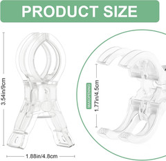 10 PCS Balloon Arch Clips, Plastic Transparent Backdrop Spring Clamps 3.5 Inch C