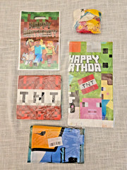 Video Games Minecraft Party Supplies Birthday Decor Backdrop Banner US Seller!