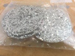 Mini 24″ Party Banner Decoration Craft Scrapbooking Silver Glitter Circles 6 Pks