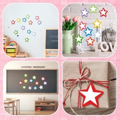 150 PCS Star Cutouts 4 Inches Assorted Color Bulletin Board Paper Die Cut Decor