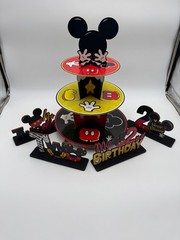 Mickey Mouse 2nd Birthday Party Centerpiece & Cupcake Stand Decoration Set