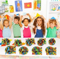 Vibrant Building Block Birthday Party Set – 96 Durable Pieces for 24 Guests