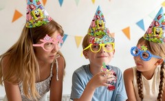 SpongeBob Paper Glasses SpongeBob Party Decoration Blowouts Hat Photo Booth Prop