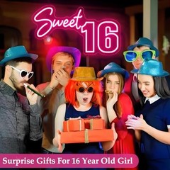 Sweet 16 Party Decorations Neon Sign, Sixteen 16th Birthday sweet 16