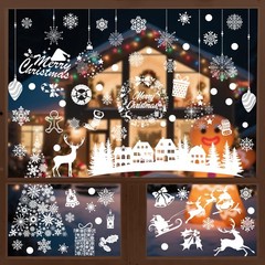 84 Pcs Christmas Window Clings – 9 Sheets City B