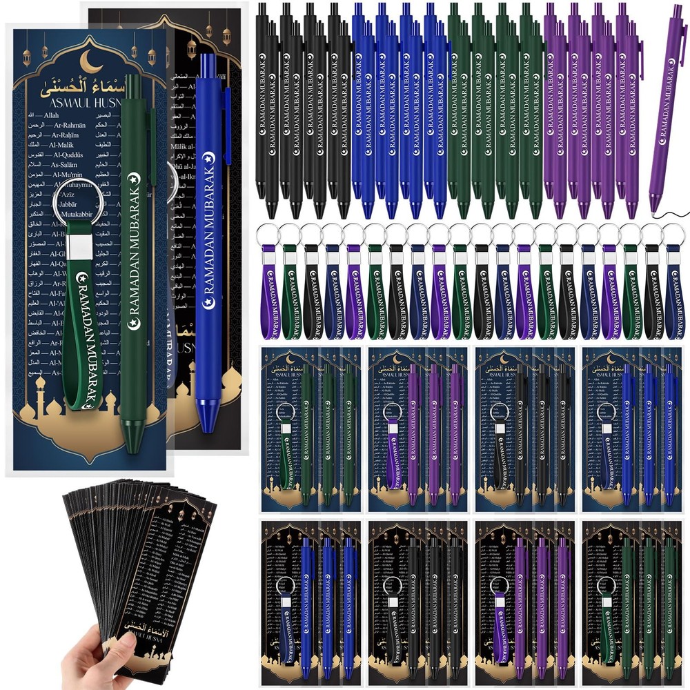 Resurhang 36 Sets Eid Ramadan Mubarak Gift Including 99 Names of Allah Bookmarks