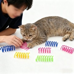 Colorful 12 Pcs Cat Spring Toys for Kittens and Adult Cats Interactive