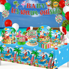 Baby It’S Warm outside Decorations-July Christmas Decorations Dinnerware Set Pap