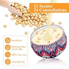 24 Pack Scented Candles Gift Set Long Lasting Soy Wax Aromatherapy 24pack