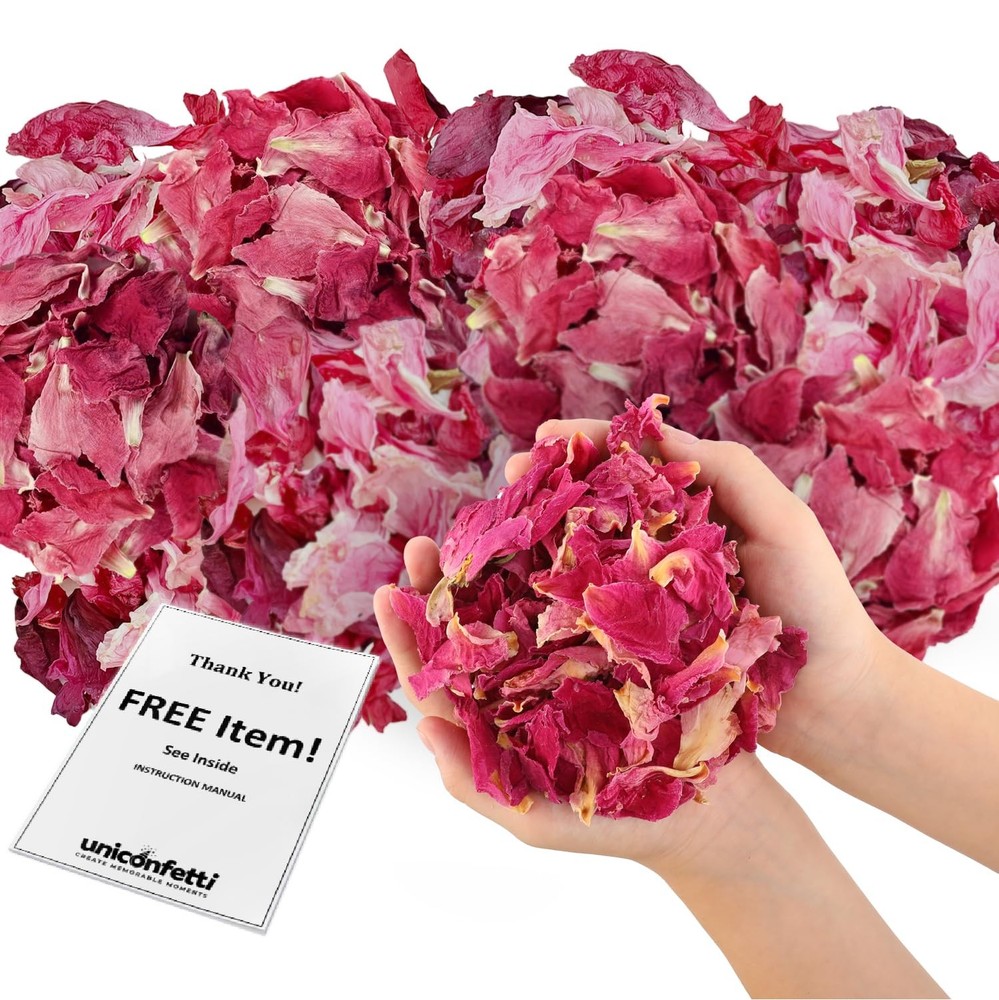 8 oz Dried Red Peony Flower Biodegradable Confetti Wedding Petals