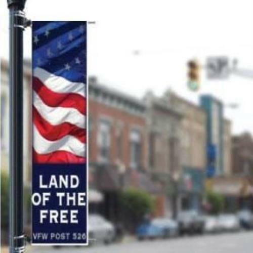Patriotic 24″x96″ Pole Banner FREE SHIPPING