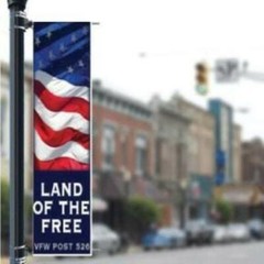Patriotic 24″x96″ Pole Banner FREE SHIPPING