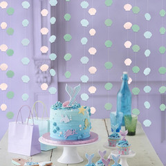 Seashell Garland Sea Shell Party Decorations under the Sea Party Decor Hanging B