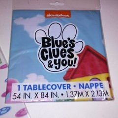 Blue’s Clues Party Set Nickelodeon Tablecloth Table Decoration Kit 3 Piece Cente