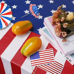 2 Pack Patriotic Tablecloths,Patriotic Decorations 54″ X 108″ Disposable America