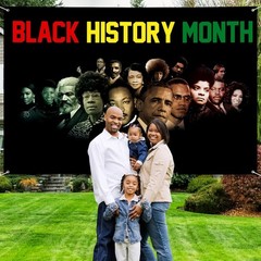 Large Black History Month Banner 72″ x 48″ Decorations African American