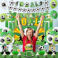 2026 World Cup Soccer Party Decorations Kit, Green, Gold, White, Black