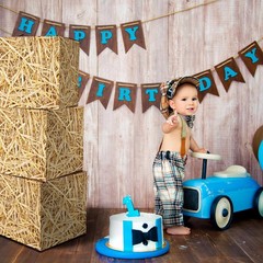 6 PCS Hay Bales Paper Boxes Decor Western Cowboy Party Decor Box Farm Hay Pho…