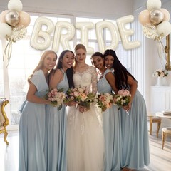 BRIDE Balloons Bachelorette, 16 inch Beige Bride Balloons for Bachelorette Pa…