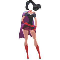 SS11213 Cartoon Comic Wonderful Woman Super Hero Girl Stand In Cardboard Cutout