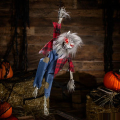 35″ Animated Light-Up Hanging Skeleton Werewolf Halloween Decoration
