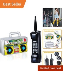 Retro Inflatable Boombox and Mobile Phone Props – Perfect for 80s & 90s Parties