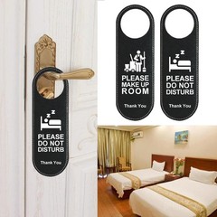 1*Do Not Disturb Signs Door Knobs Hanger Pendant Cleaning Label Make Up Room
