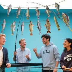 Fish Shape Hanging Decoration Ceiling Ornament For Birthday Party Decoration
