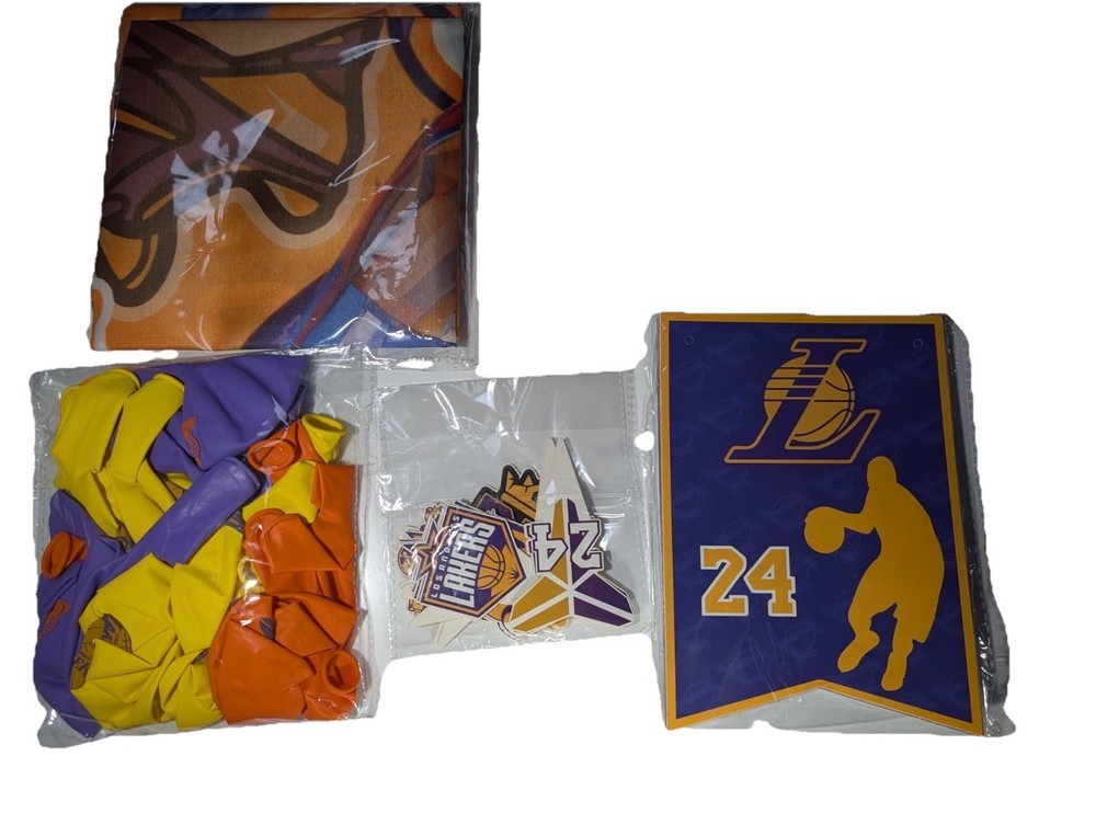 LA Lakers Birthday Party Decorations Set Featuring Kobe&LeBron50PCS,TTG&SPTS.