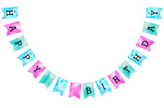 Happy Birthday Letter Backdrop Banner Party Decorations