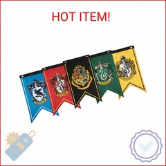 Conquest Journals Harry Potter Wizarding House Banner Flag Set, 12» x 20» Poly