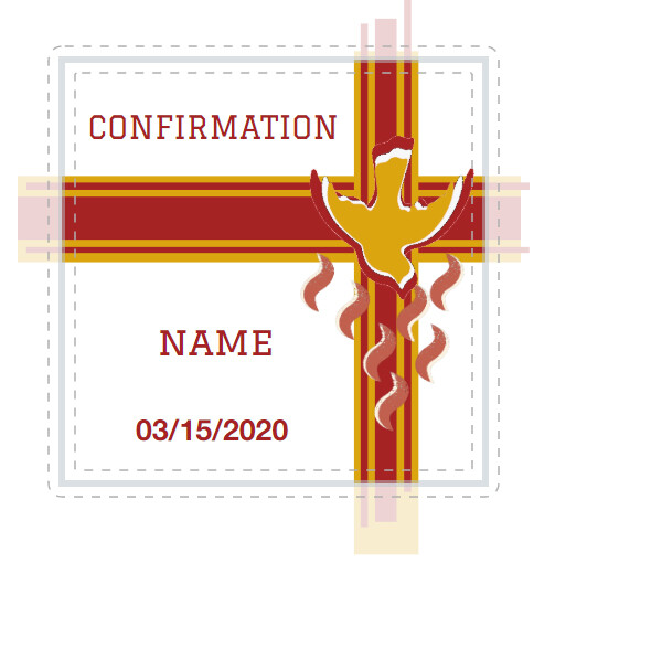 CONFIRMATION CONFIRMACION NAME’S PERSONALIZED STICKER DIFFERENT SIZES NEW !!!