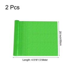 2 PCS Crepe Paper Roll 5 Ft Long 20 Inch Wide Light Green Wedding Decoration
