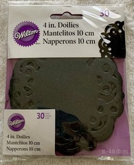 Wilton Black Round Paper Doilies 4” 30 Count
