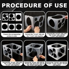 11 Holes Balloon Sizer Collapsible Cube Box Measurement Tool for Balloon Decor