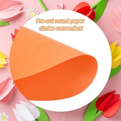 30 PCS Orange Red Color Circle Cutouts Paper 7 Inch Round Cutouts