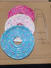 Just Artifacts 3pcs 12-Inch Sweet Treat Party Hanging Paper Lantern Kit (Sprinkl