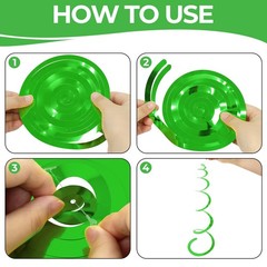 Plastic Swirl Decorations, 24PCS Double Single Swirls, Party, Green