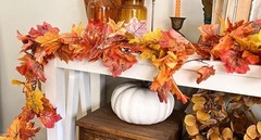 4 Pack Fall Leaf Garland, Total 23.6Ft Artificial Fall Vines Autumn Garland Fall