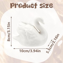 2 Pcs Swan Cake Topper Couple Wedding Cake Toppers Decor Vintage Elegant Cera…
